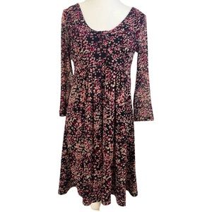 INC Fairy Grunge Whimsigoth Womens Dress Size Medium Floral Sheer 3/4 Sleeves